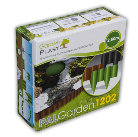 Бордюр садовий палісад коричневий Bradas Palgarden 22,5 см 2,5 м