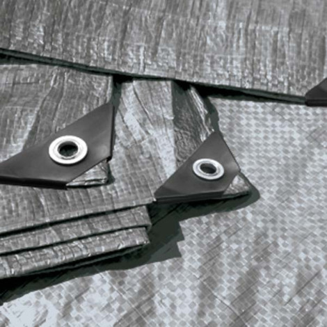 Тент тарпауліновий посилений Bradas GRAY 200 г/м2 2x3 м