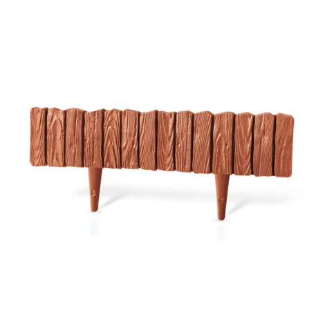 Бордюр садовый палисад  теракот Wood Palisade 2,32 м