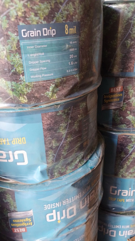 Стрічка для крапельного поливу щілинна GRAIN DRIP 8 mil 10 см 2500 м (1,1 л/год)