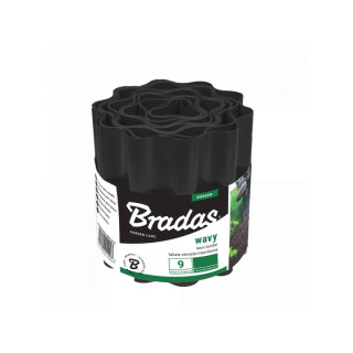 Бордюрная лента волнистая черная Bradas 20 см 9 м