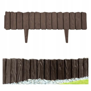 Бордюр садовый палисад коричневый Wood Palisade 2,32 м.