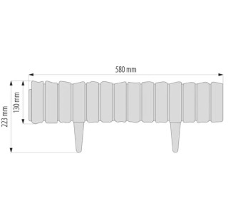 Бордюр садовый палисад чорний Wood Palisade 2,32 м