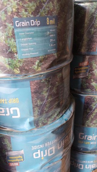 Стрічка для крапельного поливу щілинна GRAIN DRIP 8 mil 10 см 2500 м (1,1 л/год)