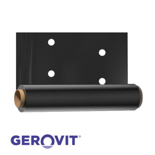 Чорна плівка мульчуюча Gerovit 1,2х1000м 30мкм з перфорацією 30х25 см