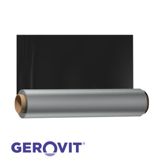 Чорно-срібляста плівка мульчуюча Gerovit 1,4х1000м 30мкм без перфорації