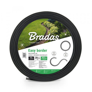 Бордюр газонний 50мм х 10м з комплектом кілків, EASY BORDER, чорний