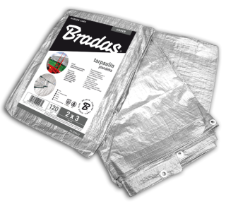 Тент тарпаулиновый усиленный Bradas SILVER 120 г/м2 8х12 м